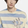 Bretonsk T-shirt med broderad kanin Bretonsk T-shirt med broderad kanin