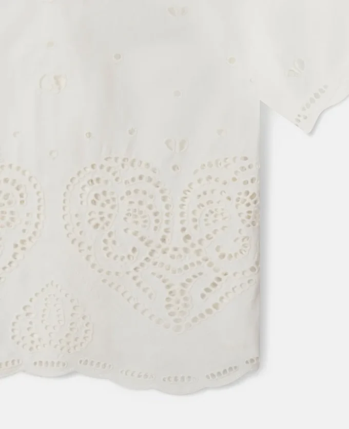 Broderad Anglaise-skjorta i bomull Broderad Anglaise-skjorta i bomull