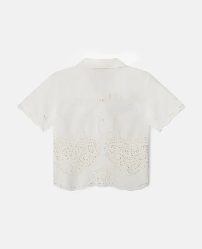 Broderad Anglaise-skjorta i bomull Broderad Anglaise-skjorta i bomull