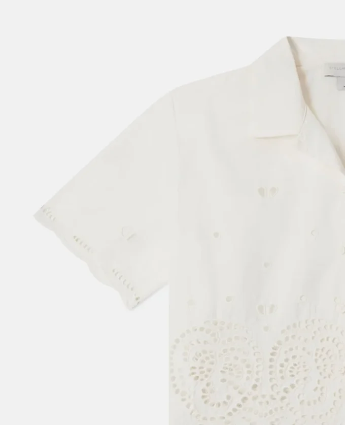 Broderad Anglaise-skjorta i bomull Broderad Anglaise-skjorta i bomull