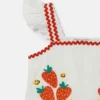 Broderad topp med korta ärmar och jordgubbsmotiv Broderad topp med korta ärmar och jordgubbsmotiv