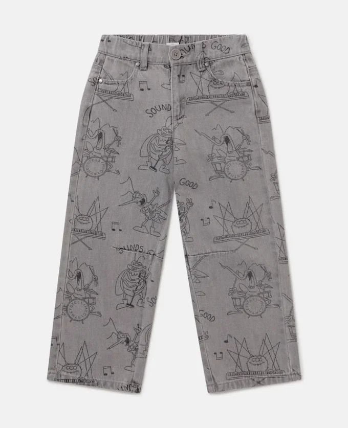 Bug Band Print-jeans