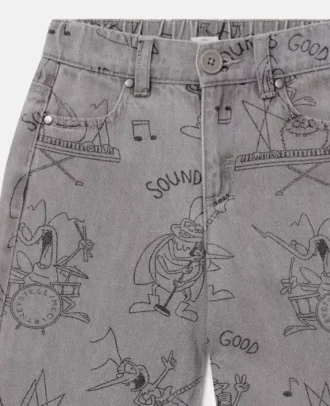 Bug Band Print-jeans