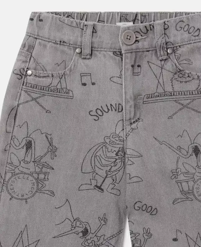 Bug Band Print-jeans