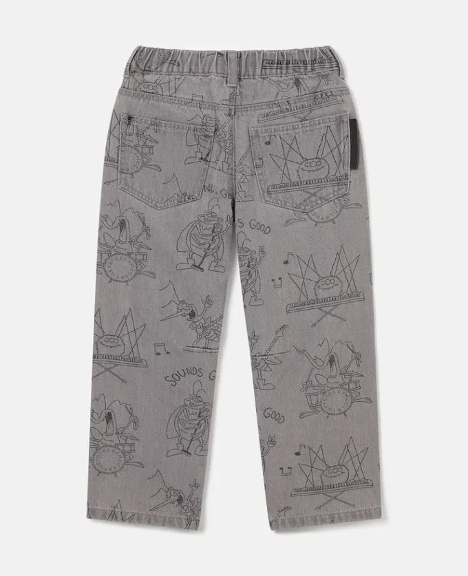 Bug Band Print-jeans