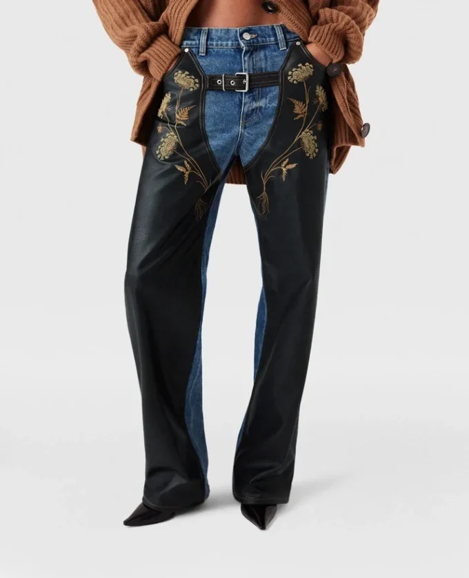 Chaps broderade jeans med raka ben