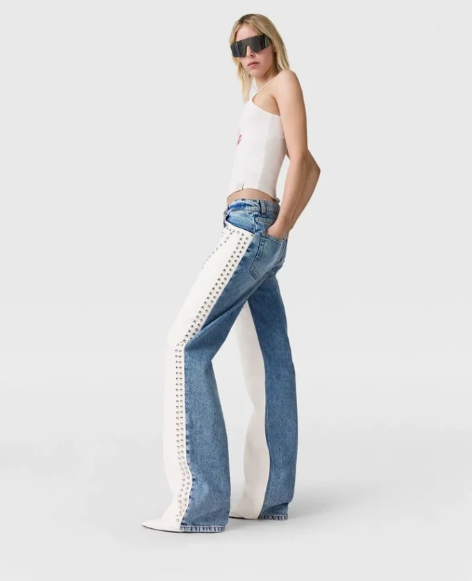 Chaps-jeans med raka ben och nitar Chaps-jeans med raka ben och nitar