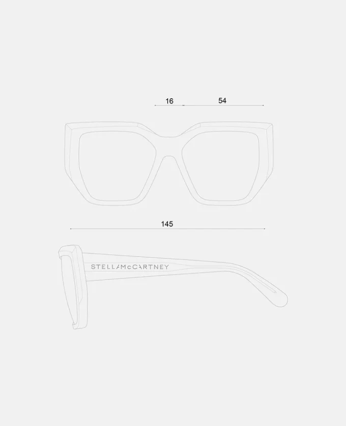 Chunky Square Cat-Eye-solglasögon