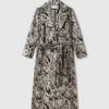 Cloud Leopard Jacquard-trenchcoat med bälte Cloud Leopard Jacquard-trenchcoat med bälte