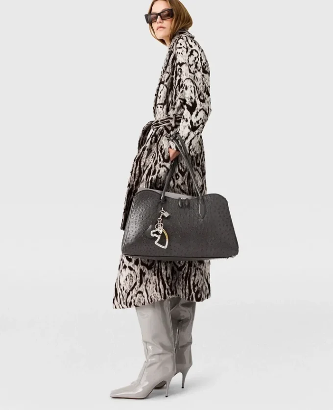 Cloud Leopard Jacquard-trenchcoat med bälte Cloud Leopard Jacquard-trenchcoat med bälte