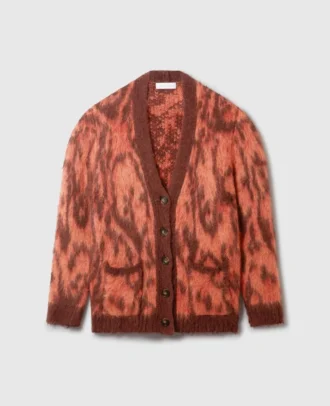 Cloud Leopard V-ringad kofta