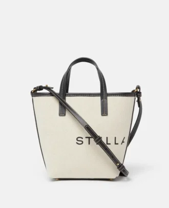 Crossbody-väska i canvas med logotyp