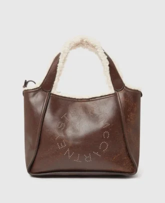 Crossbody-väska med logotyp och plyschfoder
