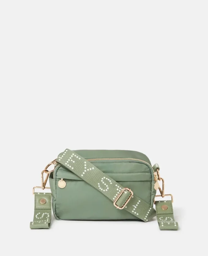 Crossbody-väska med logotyptape Crossbody-väska med logotyptape