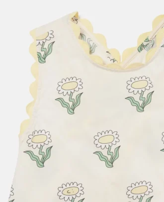 Daisies ärmlös topp med vågig kant