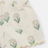 Daisies shorts med elastisk kant och vågig kant