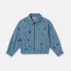 Denimjacka med broderade juveler Denimjacka med broderade juveler