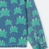 Denimjacka med grodtryck