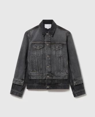 Denimjacka med tonade paneler