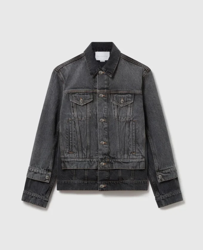 Denimjacka med tonade paneler Denimjacka med tonade paneler