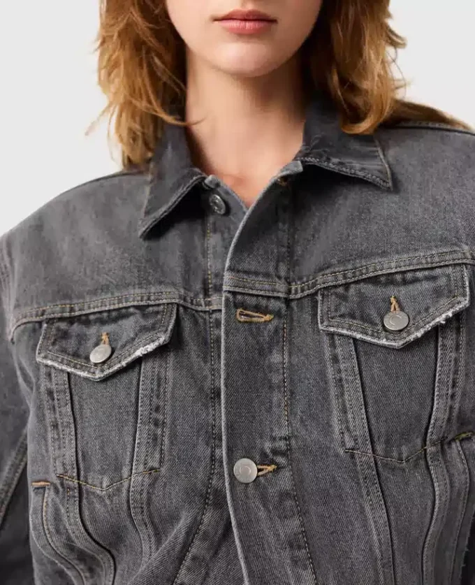 Denimjacka med tonade paneler Denimjacka med tonade paneler