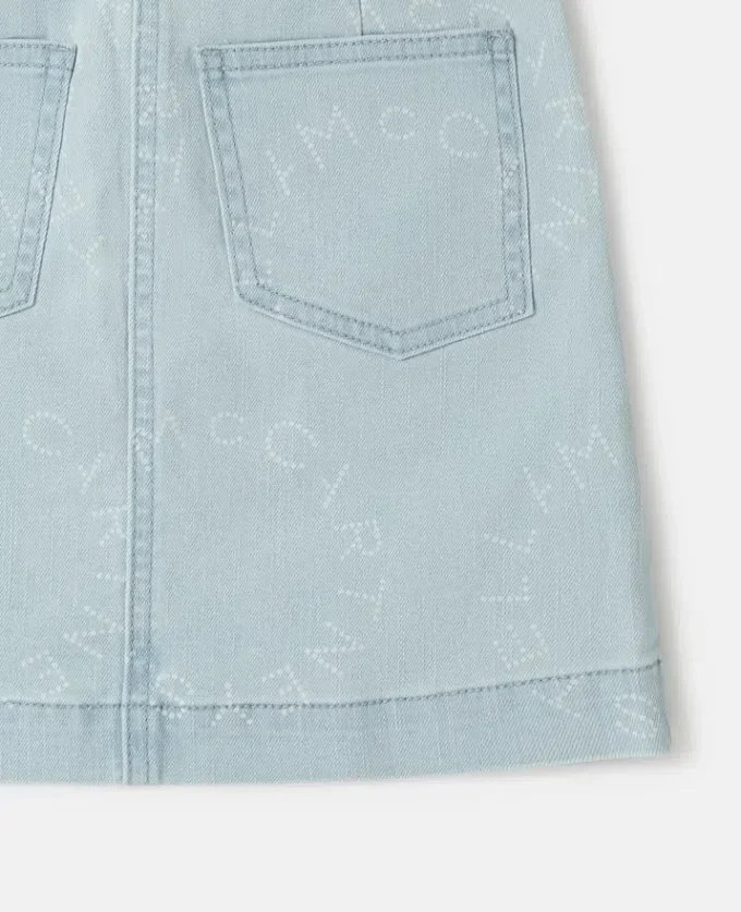 Denimkjol med medaljonglogotyp Denimkjol med medaljonglogotyp