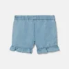 Denimshorts med broderad nyckelpiga
