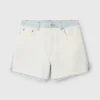 Denimshorts med paneler