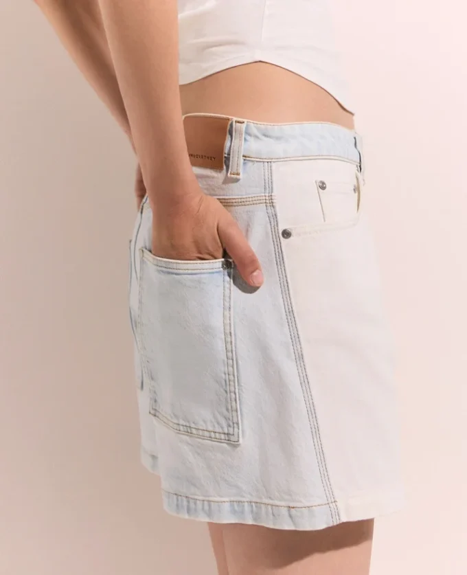 Denimshorts med paneler