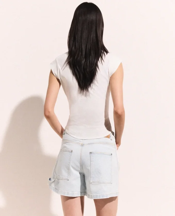 Denimshorts med paneler