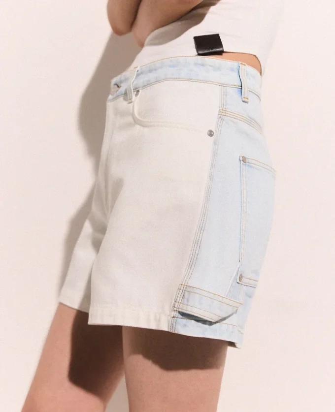 Denimshorts med paneler