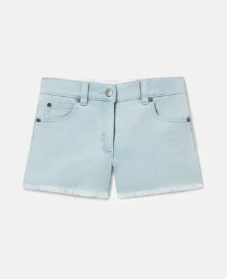 Denimshorts med raka ben