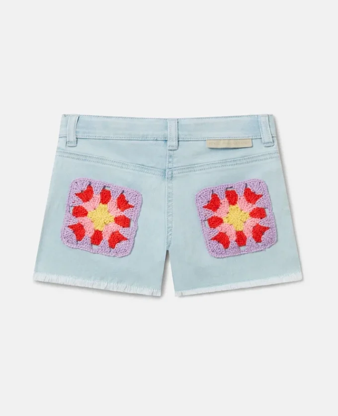 Denimshorts med raka ben Denimshorts med raka ben