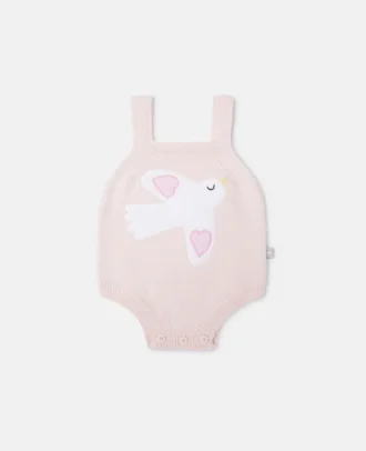 Dove broderad ärmlös romper