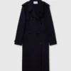 Dubbelknäppt trenchcoat med bälte