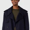 Dubbelknäppt trenchcoat med bälte