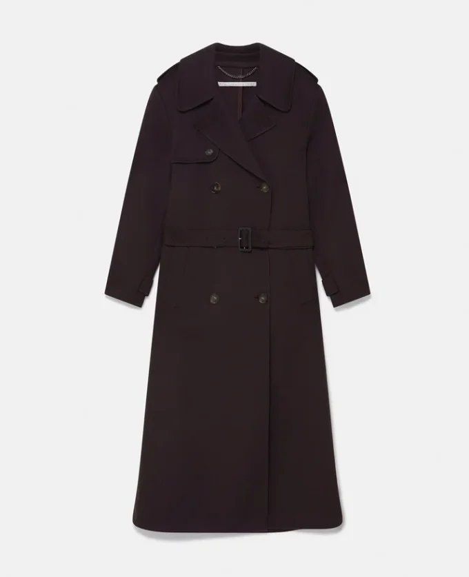 Dubbelvävd trenchcoat med bälte Dubbelvävd trenchcoat med bälte