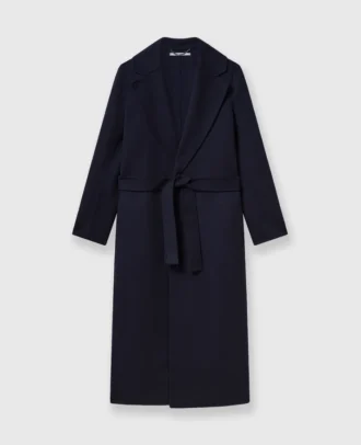 Dubbelvävd trenchcoat med bälte