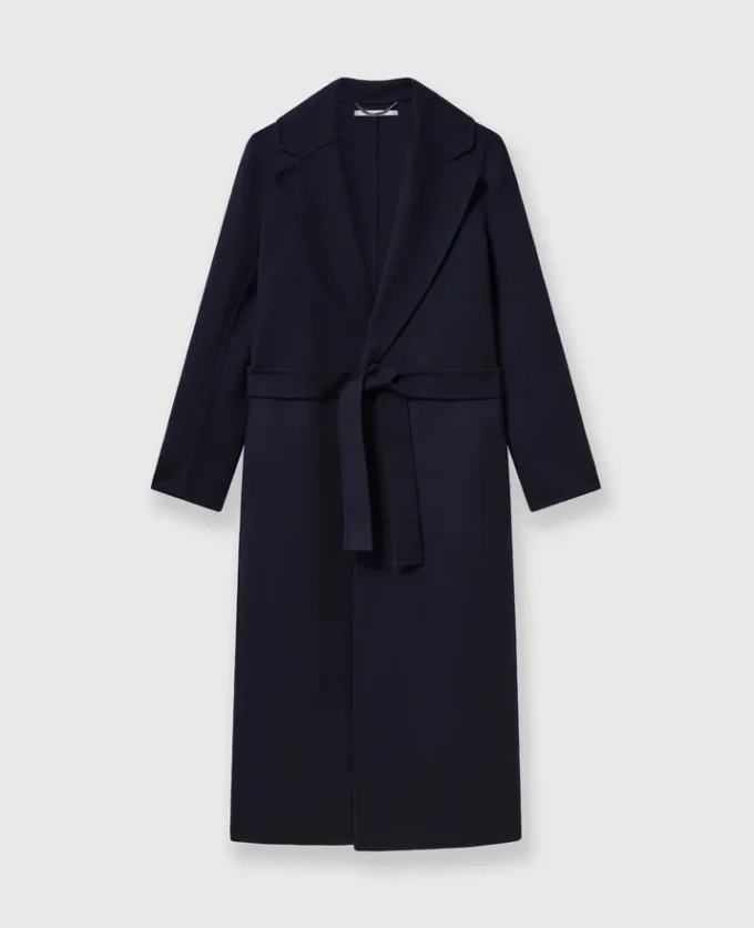 Dubbelvävd trenchcoat med bälte Dubbelvävd trenchcoat med bälte