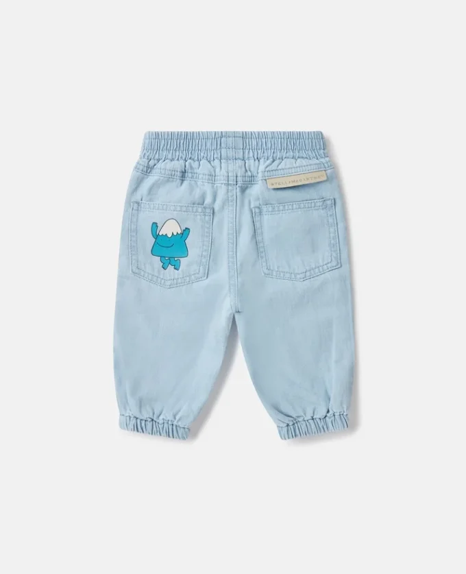 Earth Friends-grafik Jeans-joggingbyxor