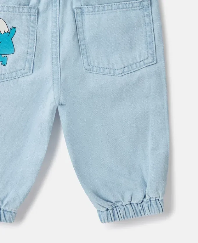 Earth Friends-grafik Jeans-joggingbyxor