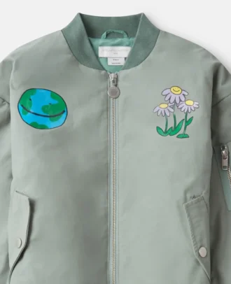 Earth Friends grafisk bomberjacka