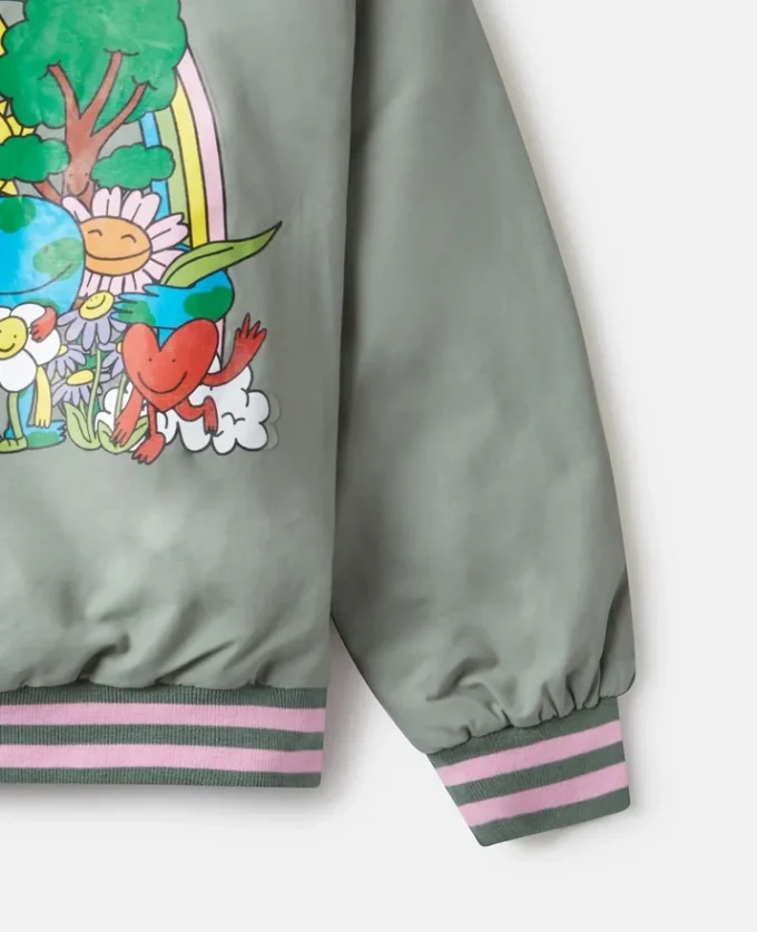 Earth Friends grafisk bomberjacka Earth Friends grafisk bomberjacka