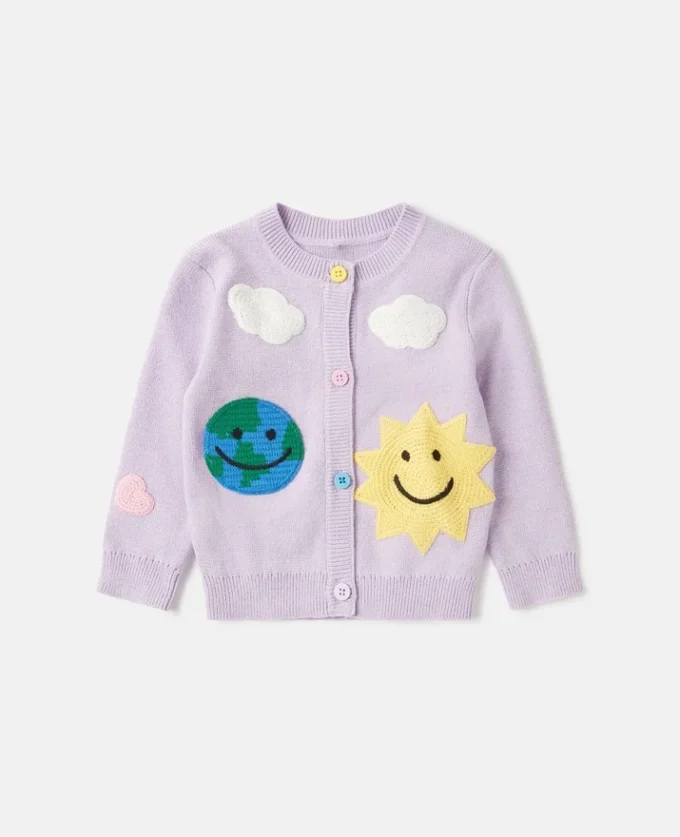 Earth Friends grafisk broderad kofta Earth Friends grafisk broderad kofta