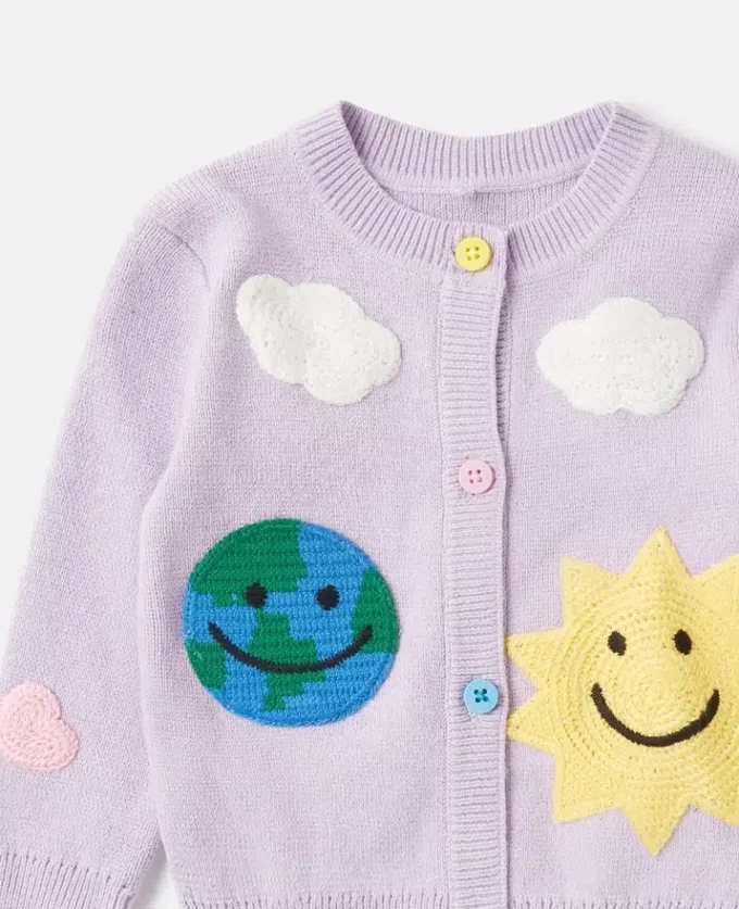 Earth Friends grafisk broderad kofta Earth Friends grafisk broderad kofta