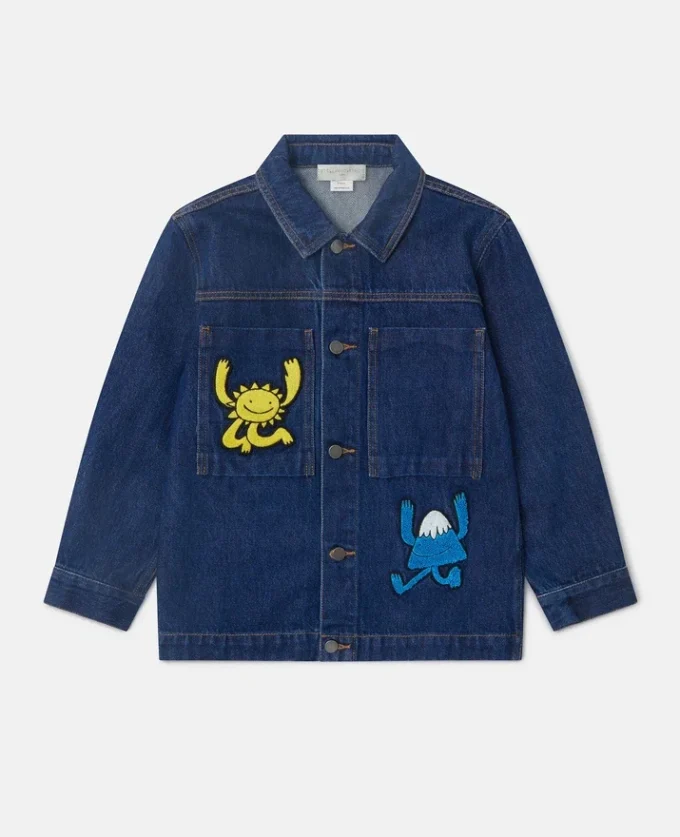 Earth Friends grafisk denimjacka Earth Friends grafisk denimjacka