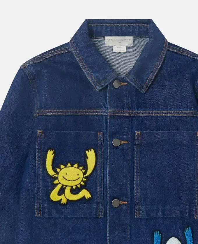 Earth Friends grafisk denimjacka Earth Friends grafisk denimjacka
