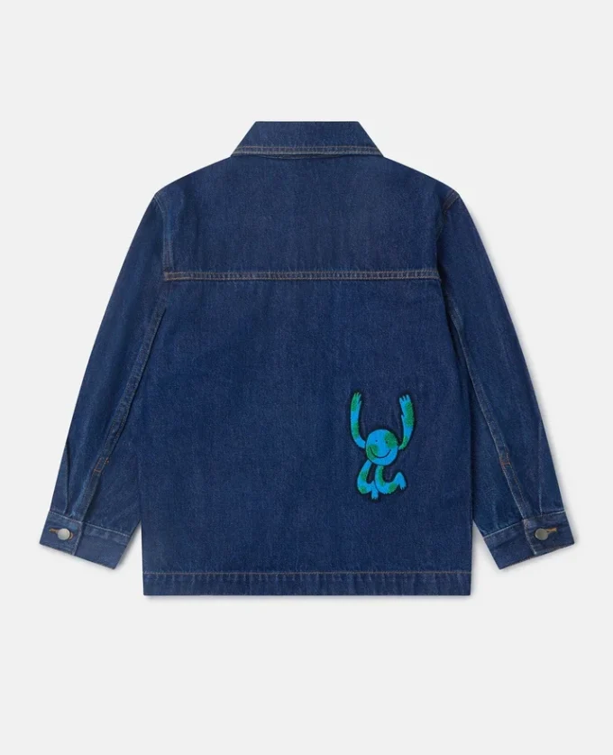 Earth Friends grafisk denimjacka Earth Friends grafisk denimjacka