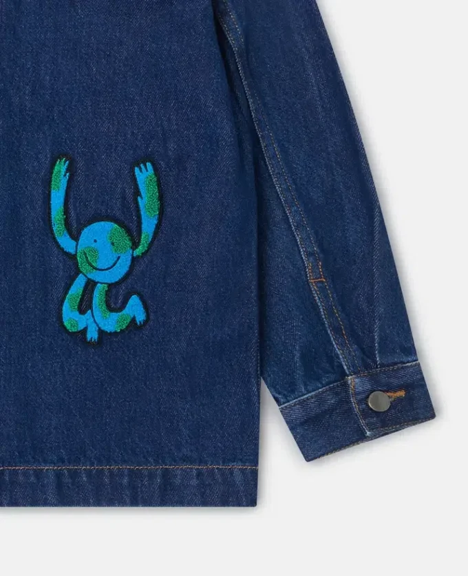 Earth Friends grafisk denimjacka Earth Friends grafisk denimjacka