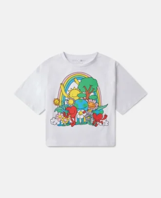 Earth Friends grafisk kort T-shirt